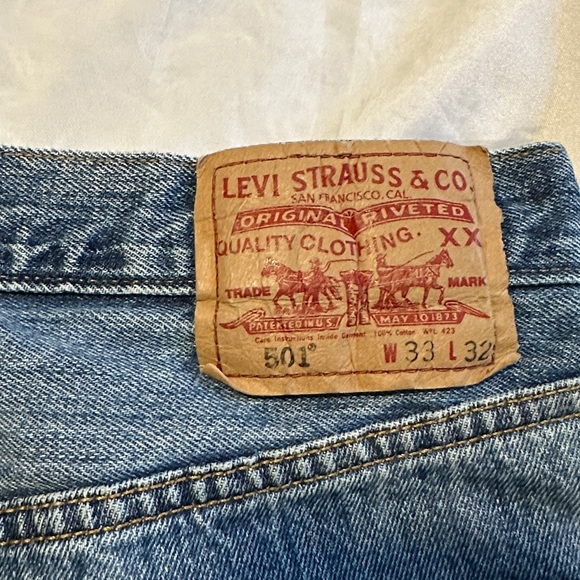 Levi’s 501 Straight Leg Button Fly Jeans 33x32 - Picture 8 of 8